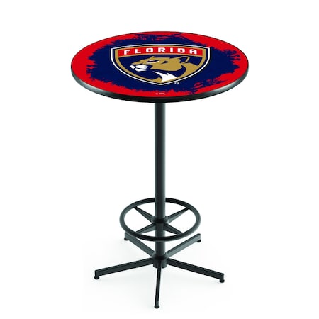 Holland Bar Stool Co 42" Black Florida Panthers Pub Table L216B4228FlaPan